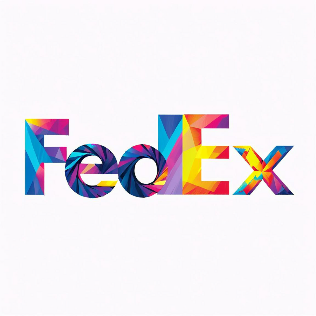 A FedEx logo used in branding material